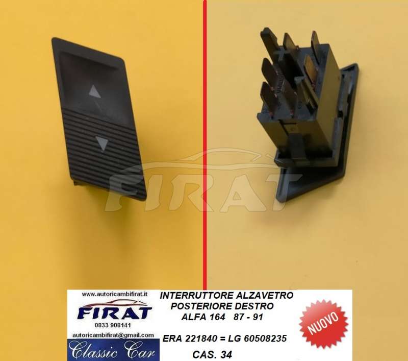 INTERRUTTORE ALZAVETRO ALFA 164 POST.DX (60508235)